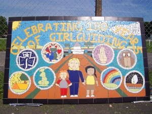 Mural created by the Girl Guides & Brownies of Clevedon as part of their 100th anniversary.