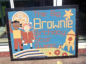 A small mural created by Birmingham Brownies as part of their anniversary.
